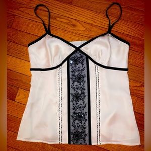 elegant velvet strapped top 
| Ann Taylor Loft